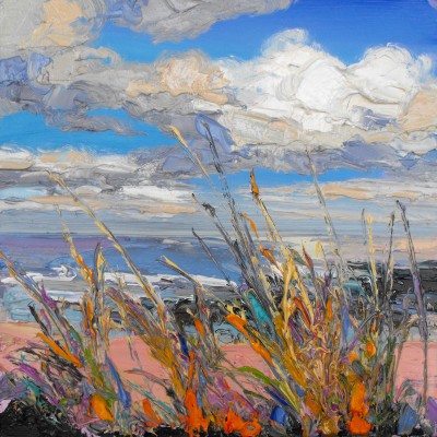 JUDITH BRIDGLAND - vibrant grasses by the shore 